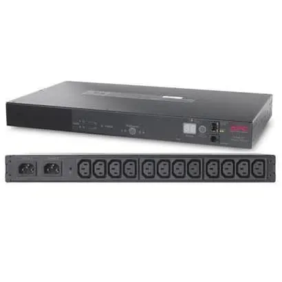 APC AP7721 Rack ATS Automatic Transfer Switch 230V 10A C14 IN / 12x C13 Out