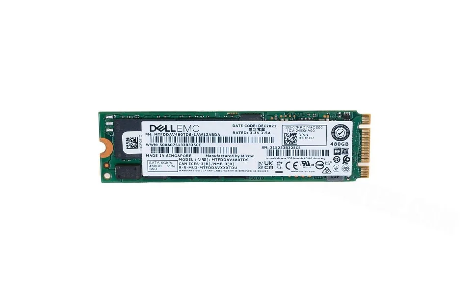 Dell 480GB SATA SSD 6G M.2 P/N: 07RKD7