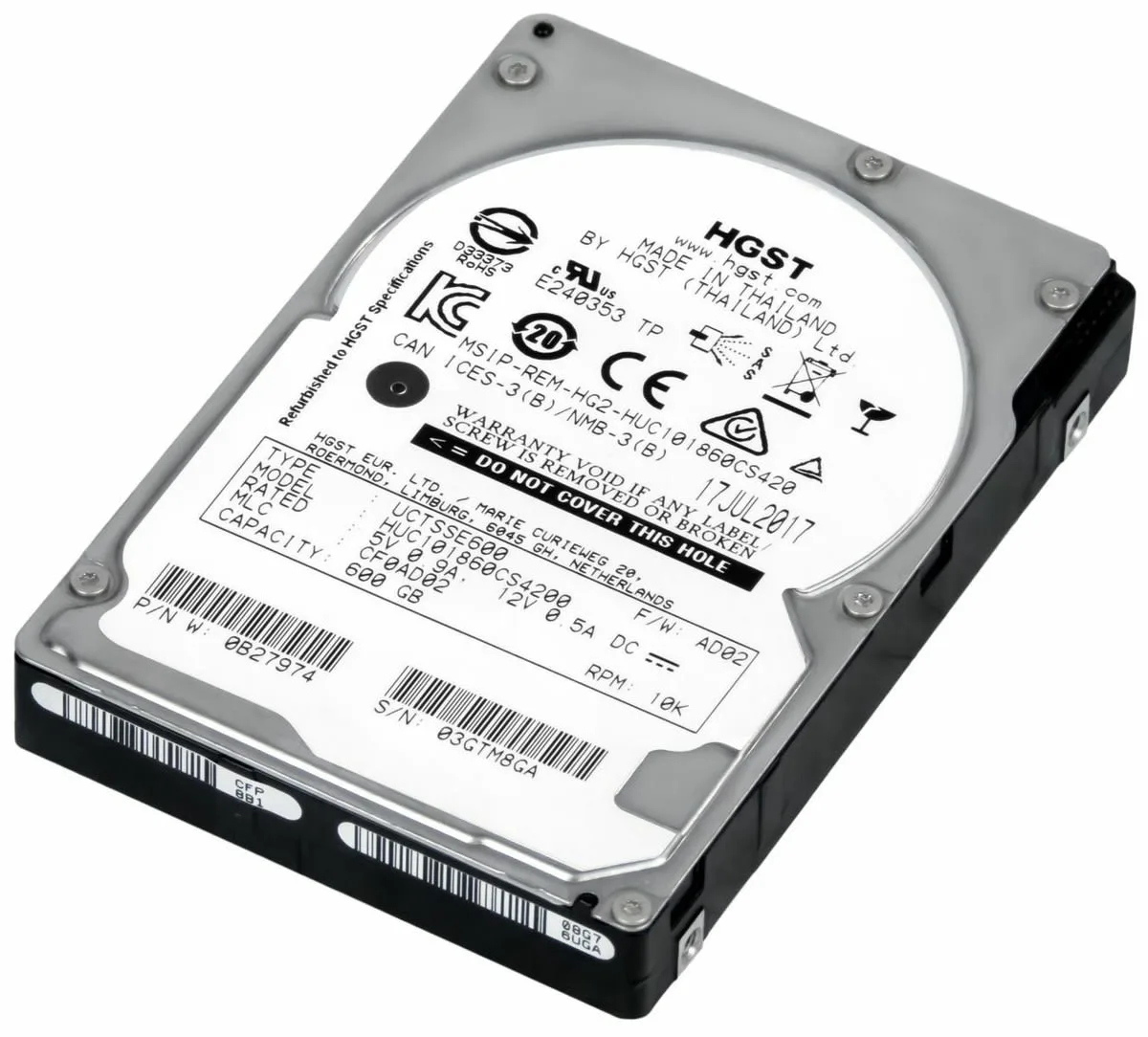 HGST 600GB SAS 10K 12Gbps 2,5" SFF
