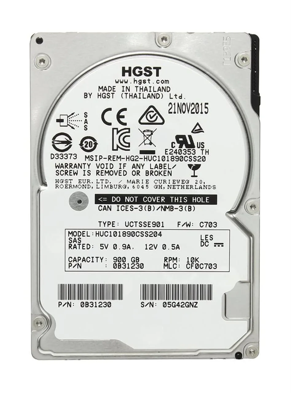 HGST Ultrastar 900GB SAS 10K 12Gbps 2,5" SFF