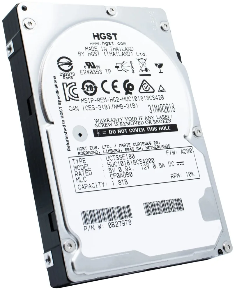 HGST Ultrastar C10K1800 NEW 1,8TB SAS 10K 12Gbps 2,5" SFF