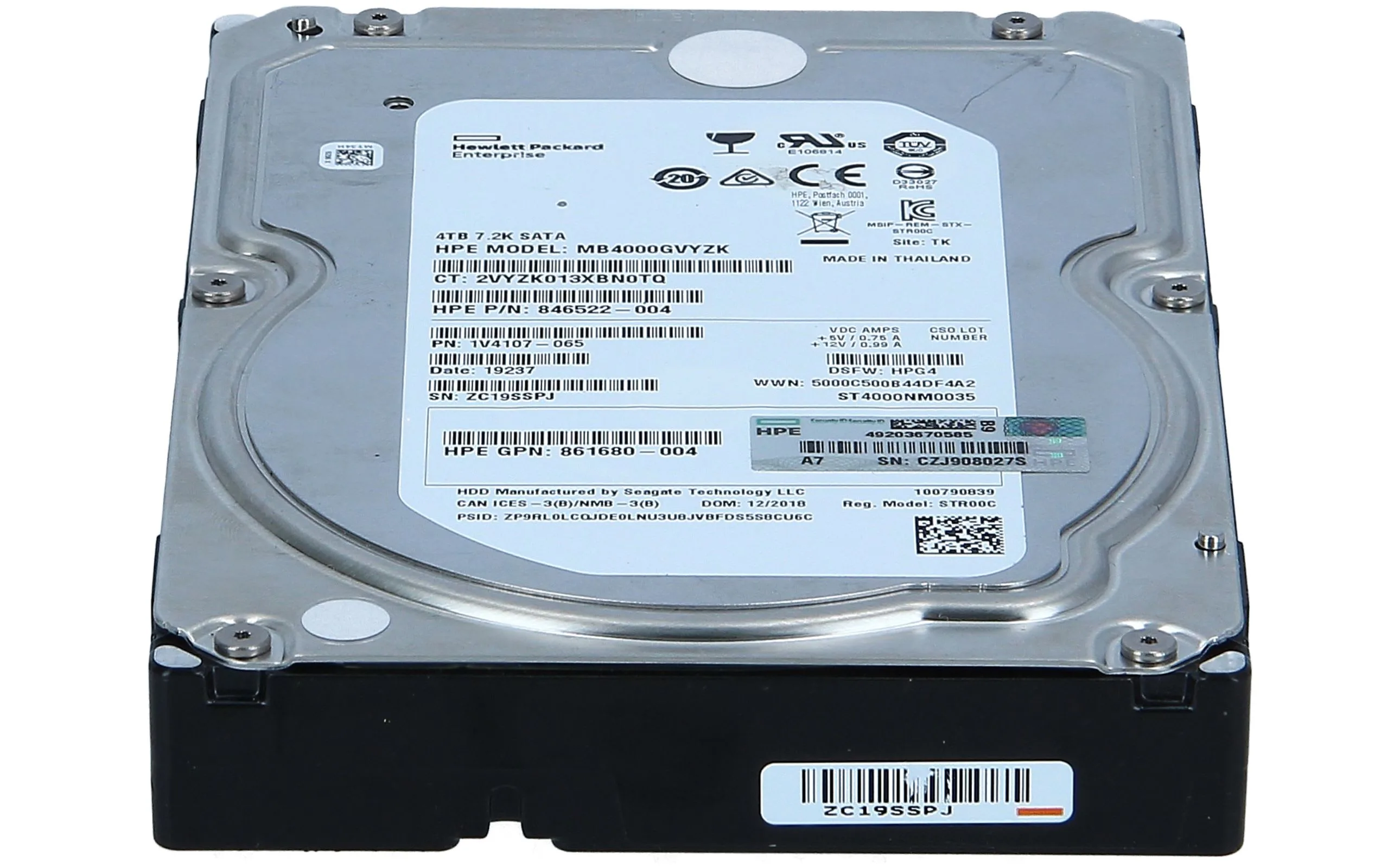 HPE 4TB SATA P/N: 846522-004