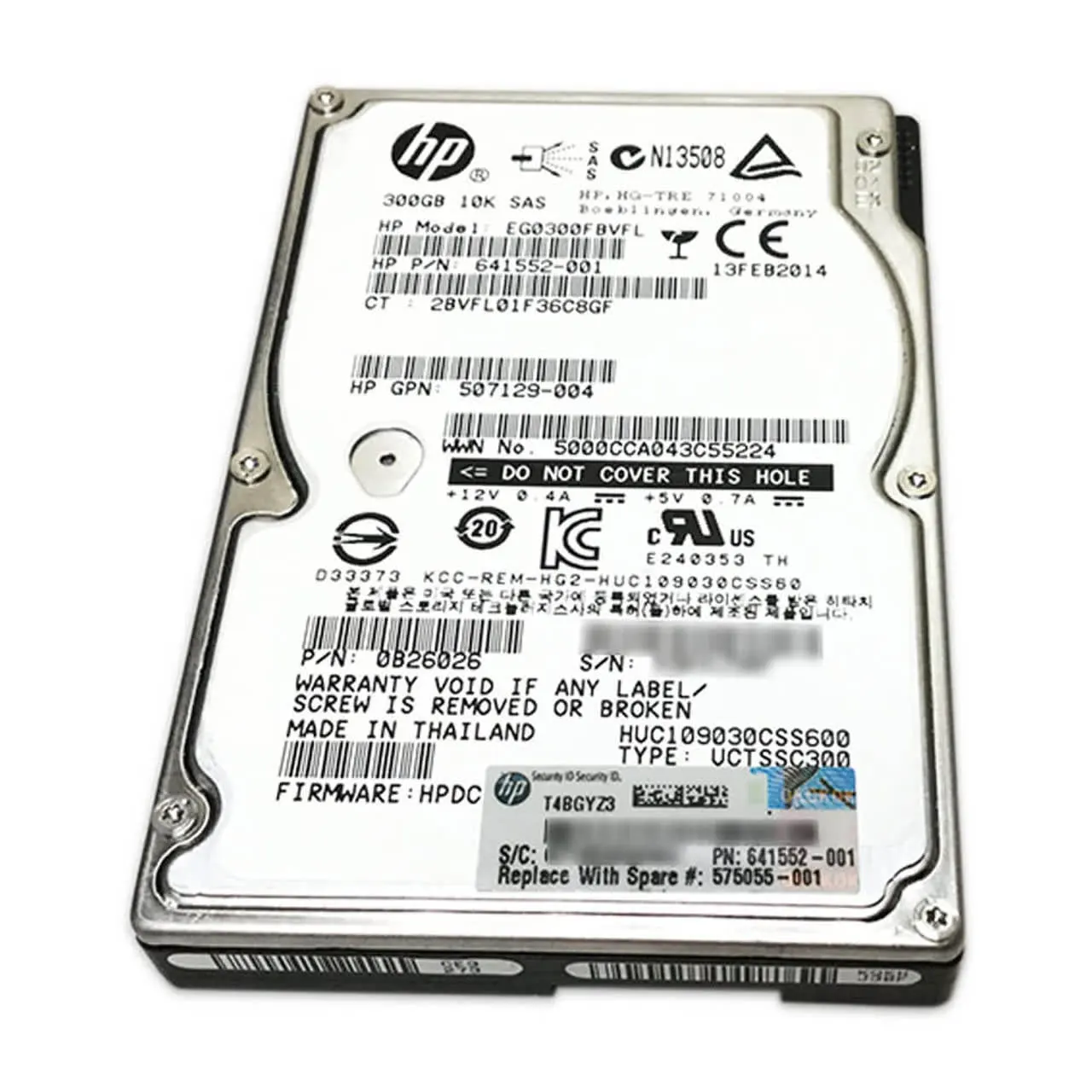 HPE 641552-001 300GB SAS 10K 6Gbps 2,5" SFF