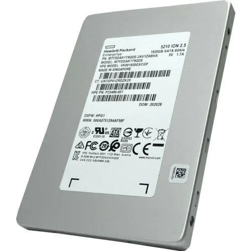 HPE P23486-001 NEW 1.92TB SATA 6Gbps Micron 5210 ION SFF