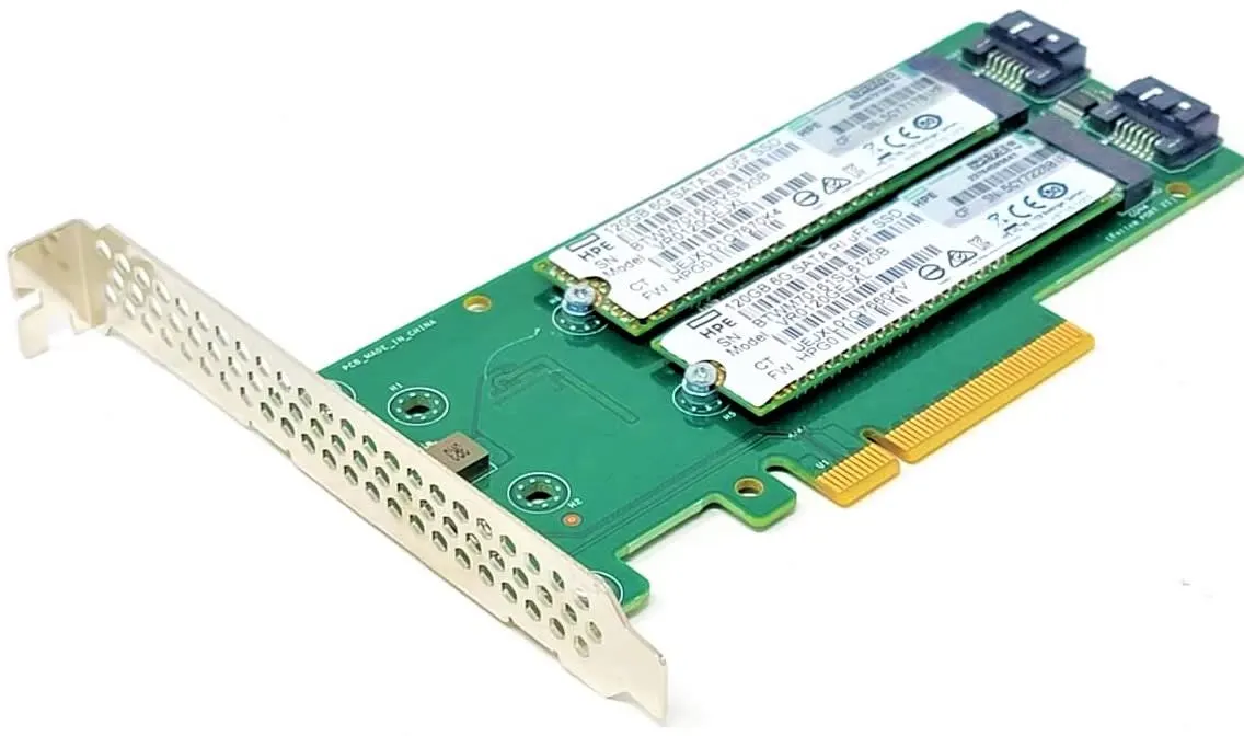 HP 2x M2 480 SATA  SSD PCIe Adapter 759505-001