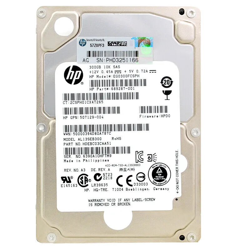 HP 300GB SAS P/N 689287-001