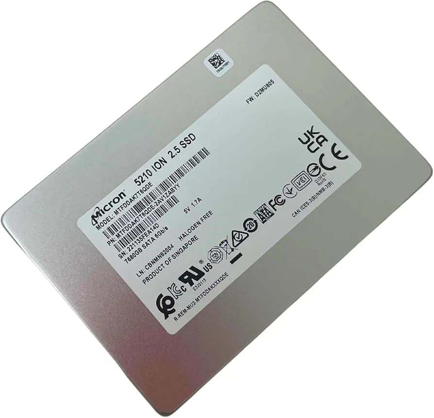 Micron 5210 ION 7.68TB SATA 6Gbps SFF