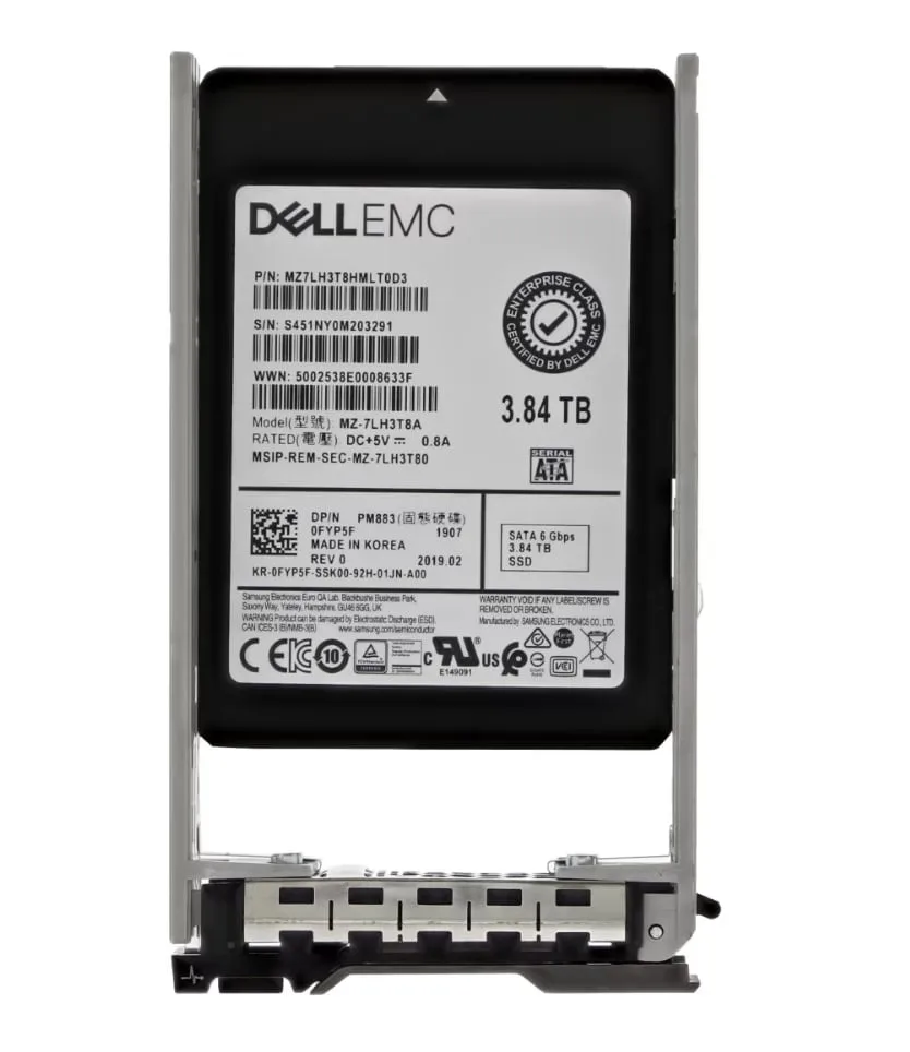 Samsung PM883 3.84TB SATA 6Gbps SFF / Dell 0FYP5F 