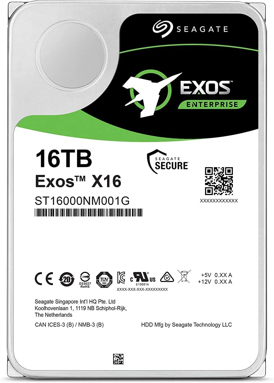 Seagate Exos X16 16TB SATA 6Gbps 3,5" LFF