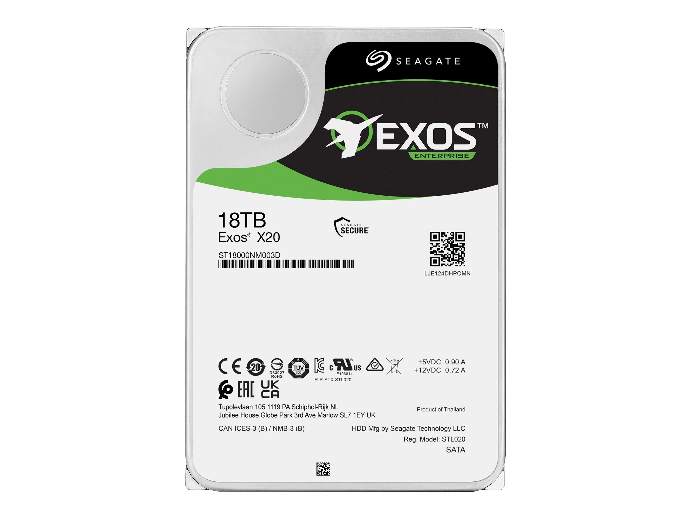 Seagate Exos X18 18TB SATA 7.2K 6Gbps 3,5" LFF