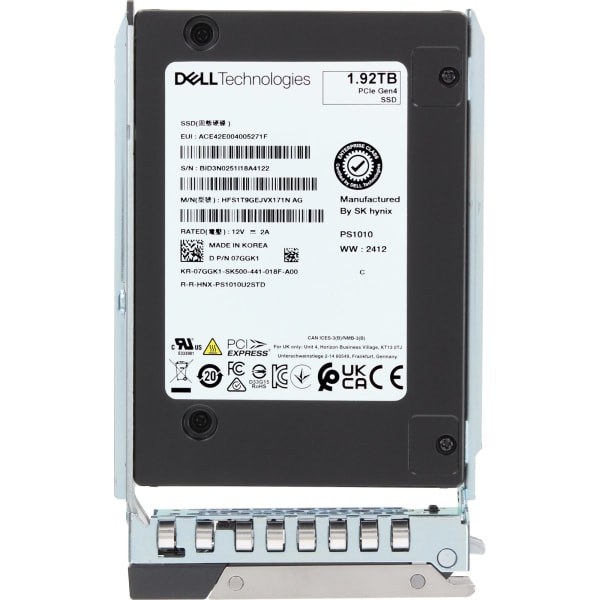 Dell 07GGK1/ Sk Hynix 1.92TB U.2 NVMe PCle SFF NEW 1