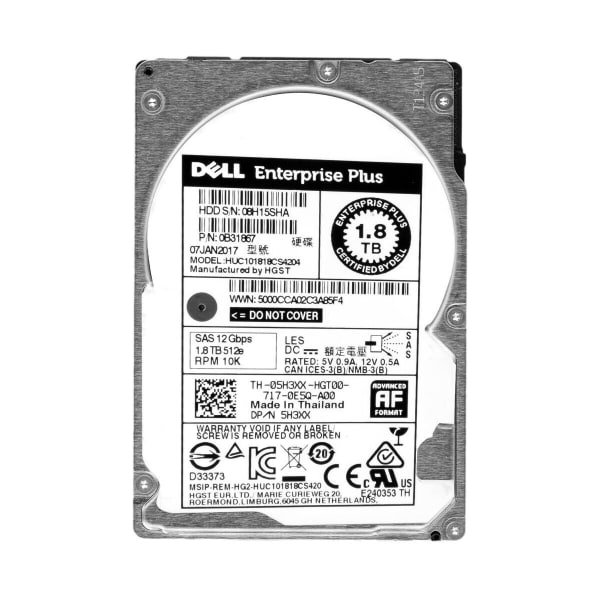 Dell 1,8TB SAS 10K 12Gbps 2,5" SFF 2