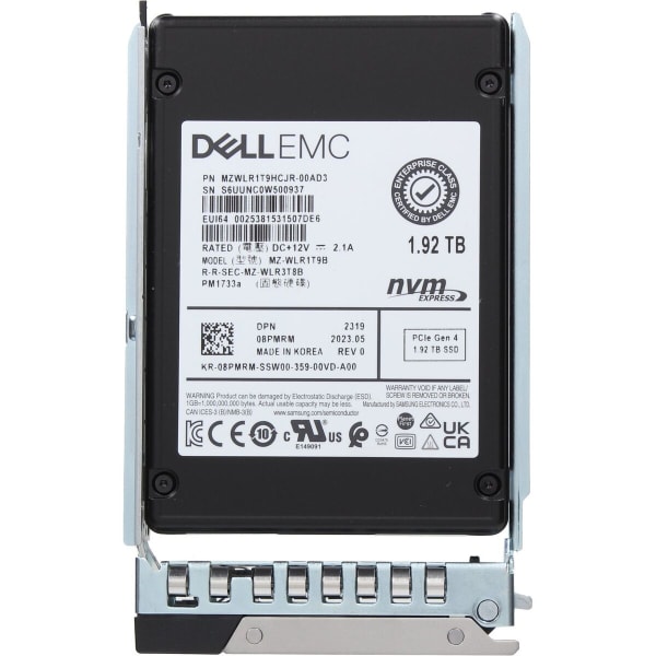 Dell EMC 1.92TB PM1733a PCI-e NVMe G4 P/N: 08PMRM 1