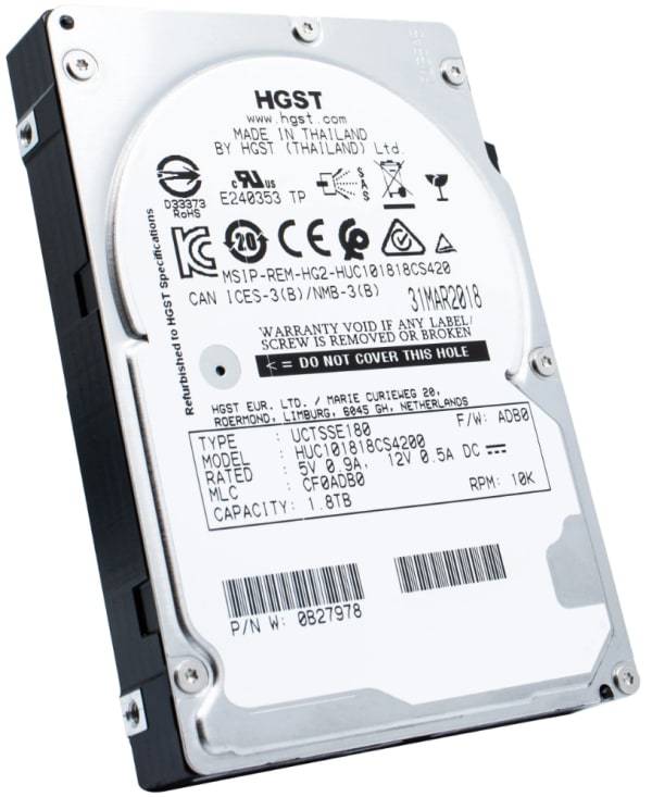 HGST Ultrastar C10K1800 NEW 1,8TB SAS 10K 12Gbps 2,5" SFF 1