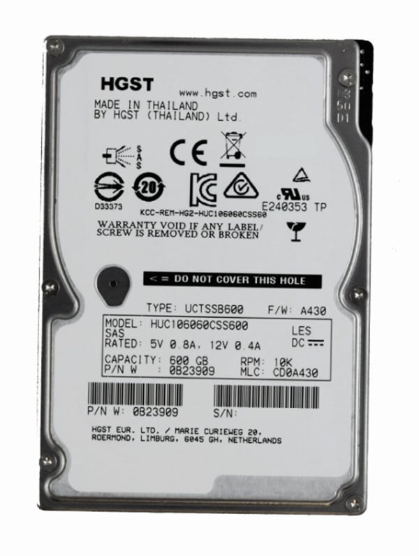 HGST Ultrastar C10K900 600GB SAS 6Gbps 10K 2,5" SFF 1