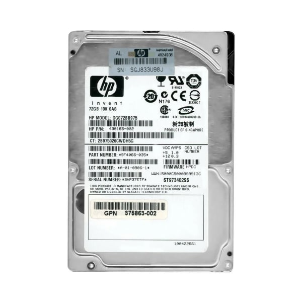 HPE 404785-001 72GB SAS 10K 3Gbps 2,5" SFF 1