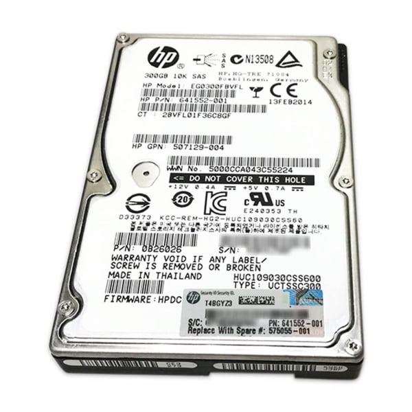 HPE 641552-001 300GB SAS 10K 6Gbps 2,5" SFF 1