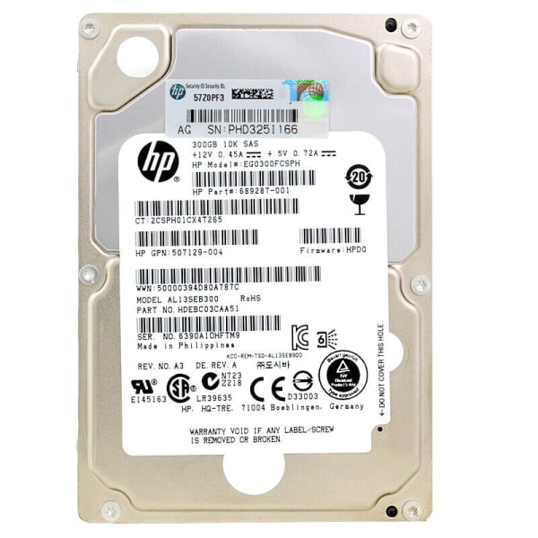 HP 300GB SAS P/N 689287-001 1