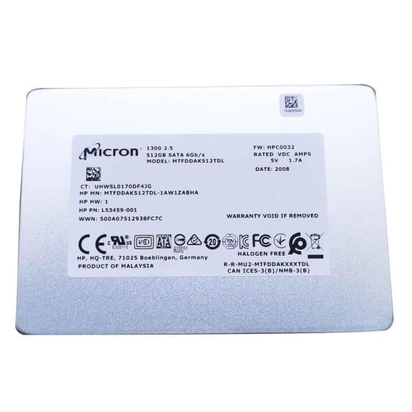 HP Micron 512GB SATA 6Gbps SFF 1