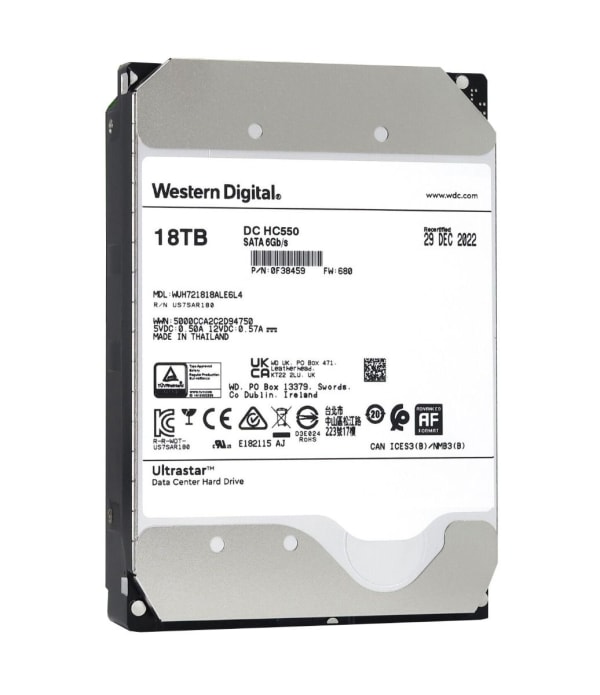 WD 18TB SATA 7.2K 6Gbps 3,5" LFF P/N: 0F38459 1