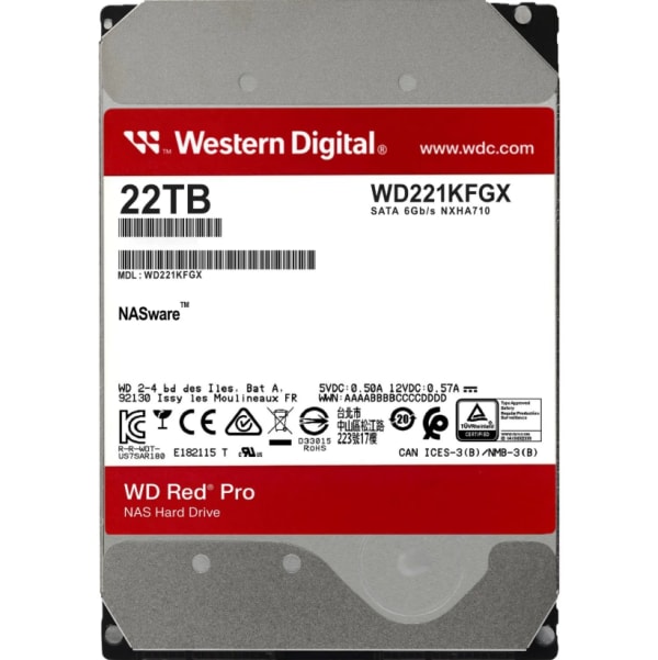 WD Red Pro 22TB 3.5 HDD SATA3 P/N: WD221KFGX  1
