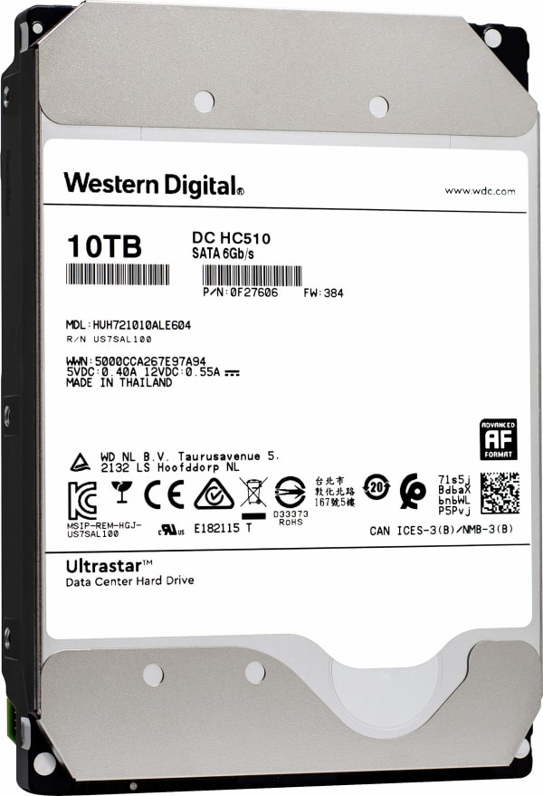 WD Ultrastar DC HC510 10TB SATA 7.2K 6Gbps 3,5" LFF 1